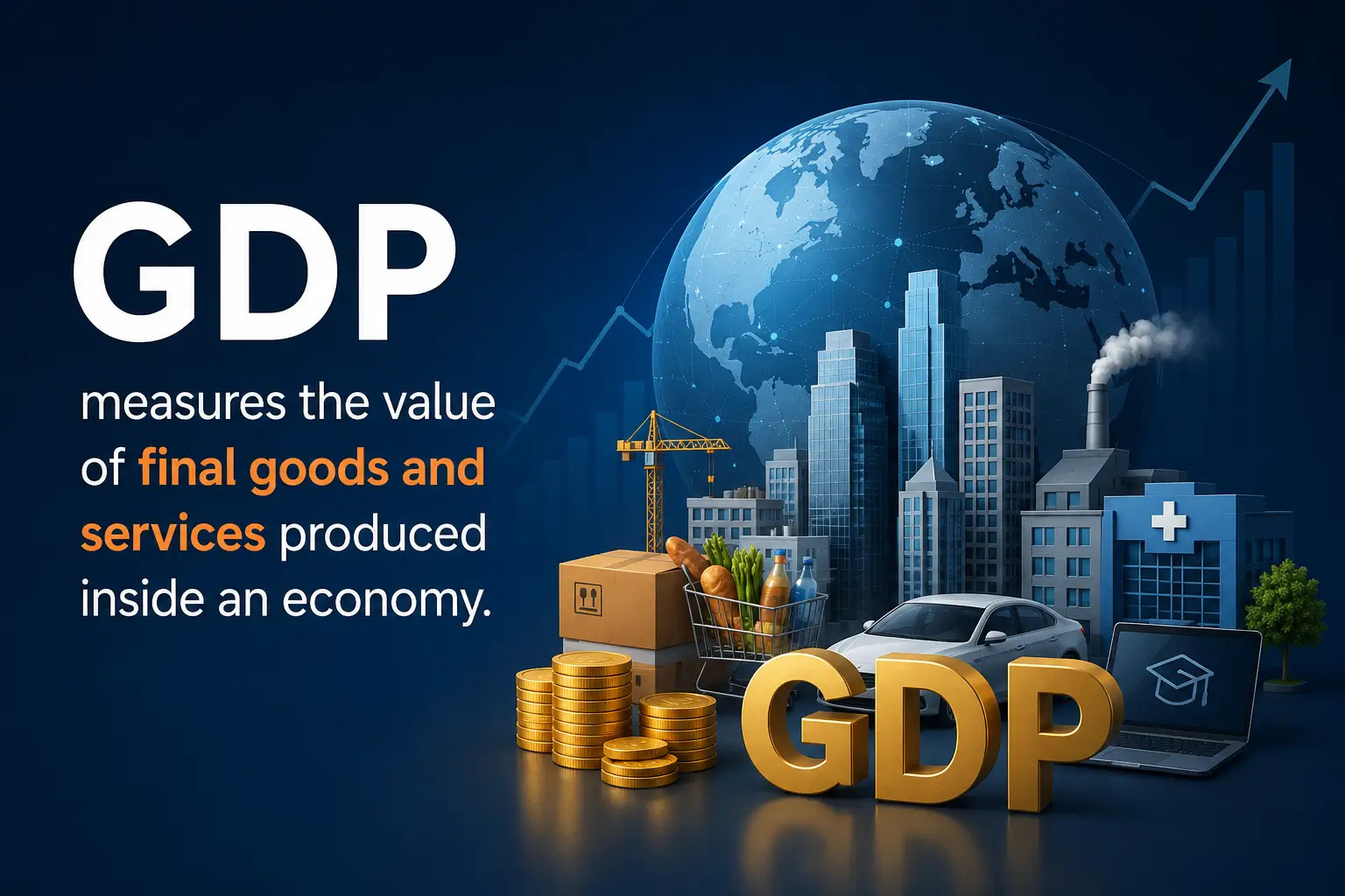 gdp measures the value of final goods and services produced inside an economy